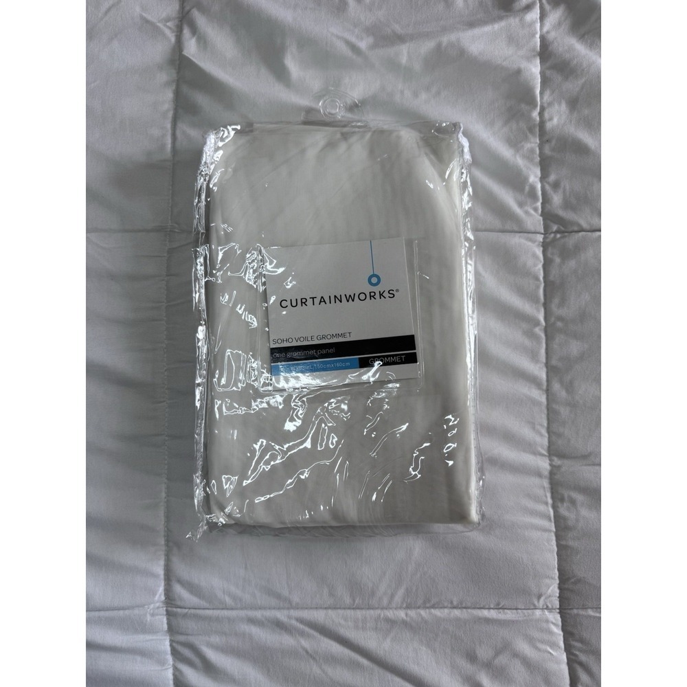 New Curtainworks  one grommet panel Sheer Curtain Panel,  59"w 63"L  VOILE